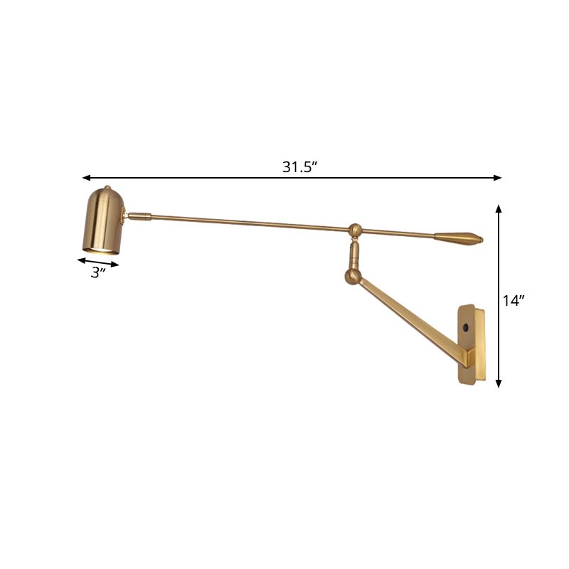 Freja Verstellbare goldene Wandleuchte - Cueteks