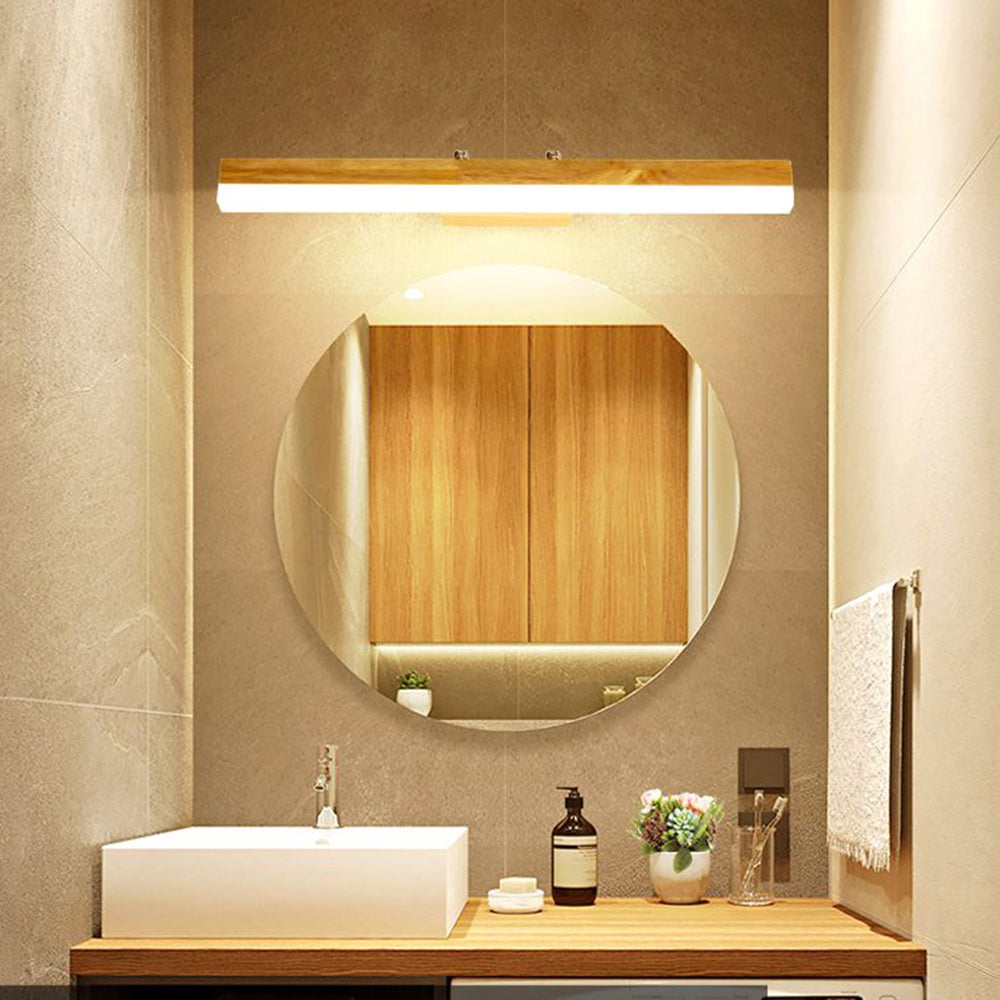 Ozawa Spiegelfront Eitelkeit Wandleuchte, Metall & Holz, L40/60/80/100CM - Cueteks