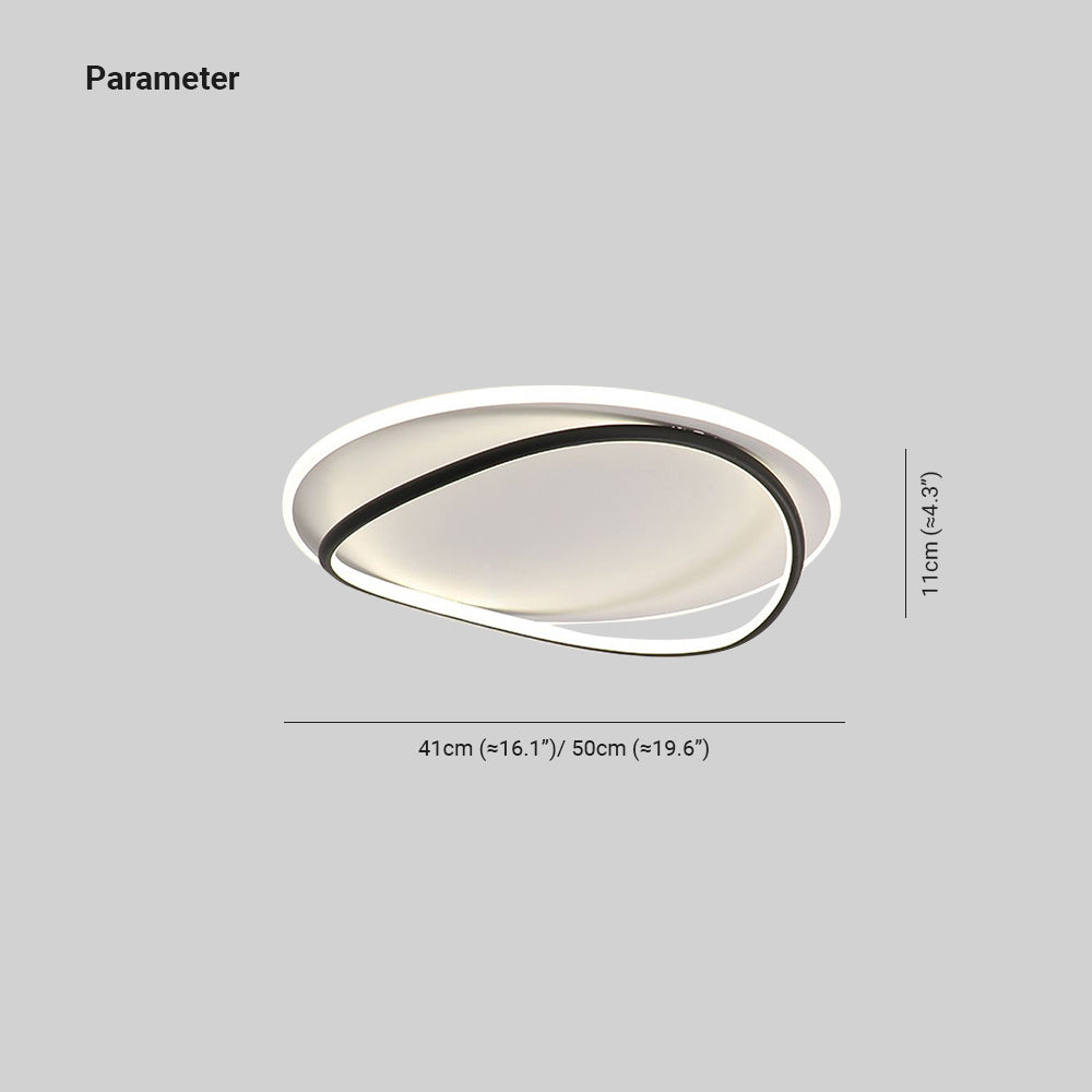 Quinn Deckenleuchte,Duo-Ring, 2 Farben, ∅41CM/50CM - Cueteks