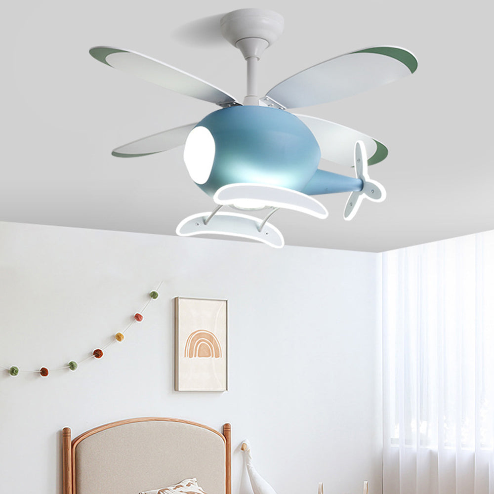 Minori 4-Blätter Blue Jet Deckenventilator, Metall & Holz, ∅90CM - Cueteks