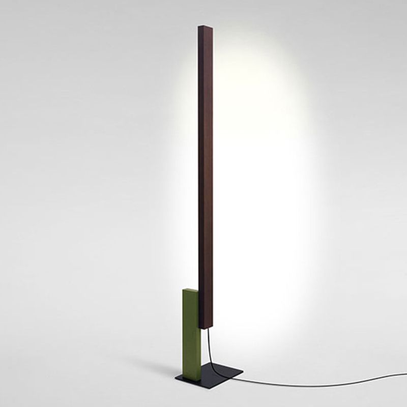 Edge Minimalistisch Lineare Stehleuchte, Holz & Metall, 4 Farben - Cueteks