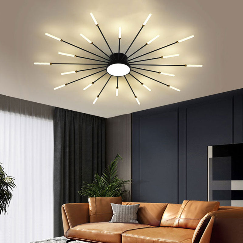 Moderne LED Deckenleuchte aus Metall Dauerhaft für Wohnzimmer - Cueteks