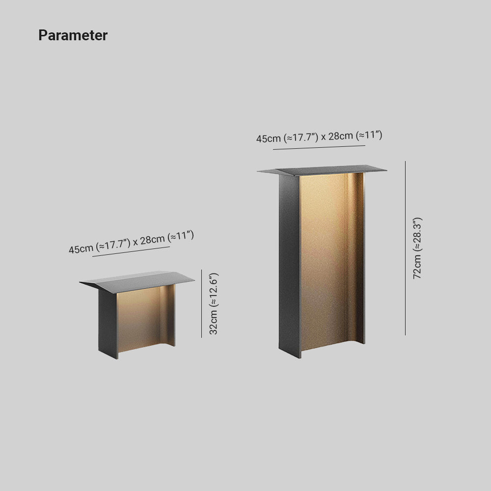 Orr Modern Außen-Pollerleuchte Grau Solar, 32CM/72CM Lang - Cueteks