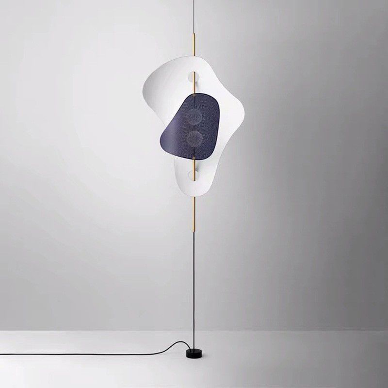 Salgado Unregelmäßige Form Stehlampe, Metall, 2-flammig, 180CM Lang - Cueteks