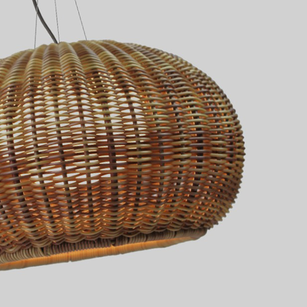 Ritta Außenpendelleuchte, Bambus, 16/38CM Lang - Cueteks