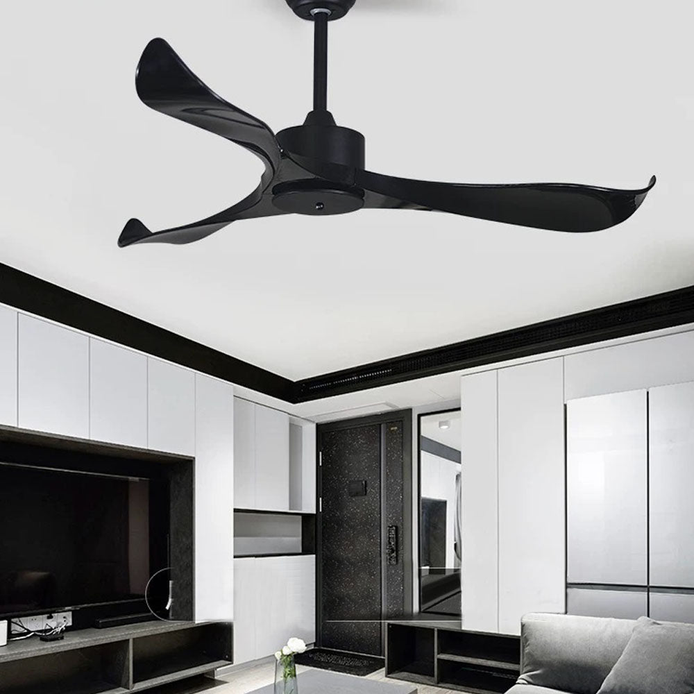 Haydn Weißer 3-Blatt-Deckenventilator, Metall & ABS, ∅132CM - Cueteks