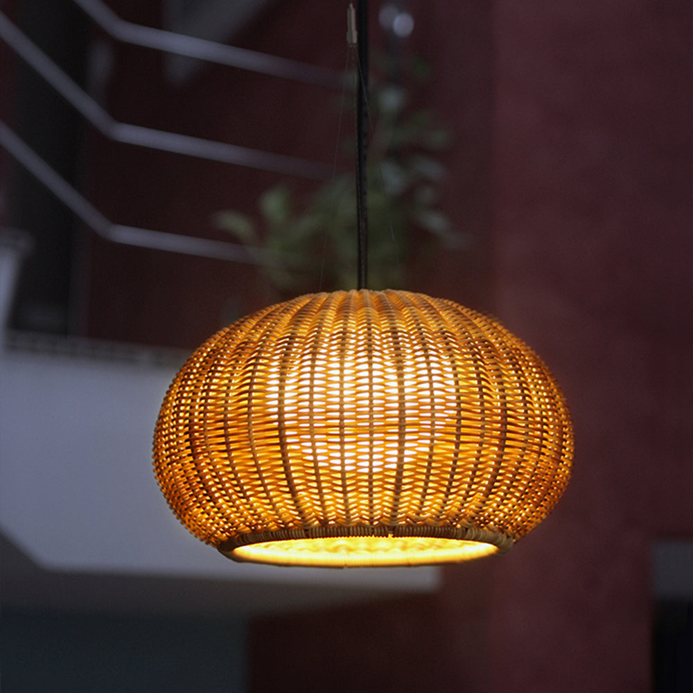 Ritta Außenpendelleuchte, Bambus, 16/38CM Lang - Cueteks