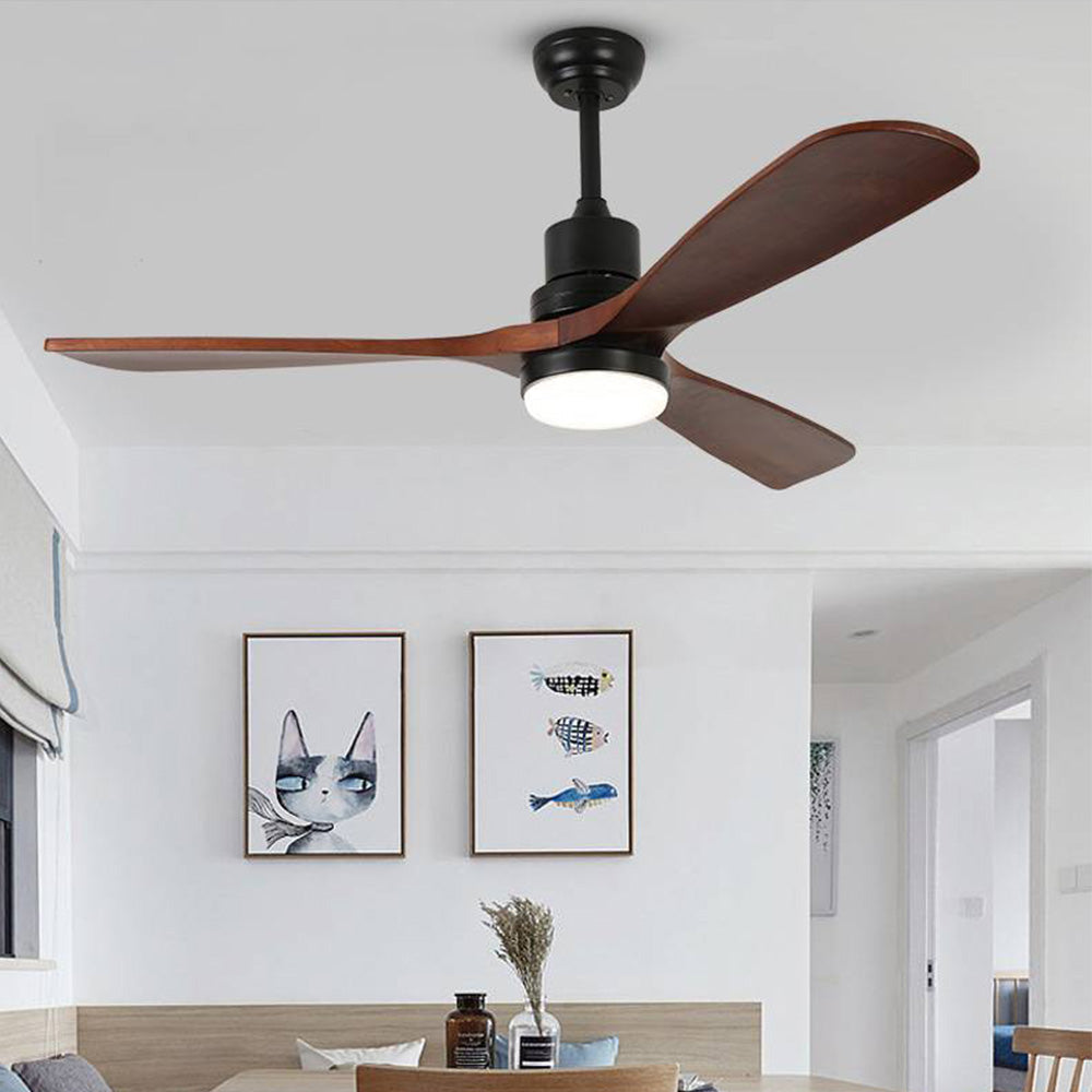 Haydn 3-Blatt-Deckenventilator mit Beleuchtung, Schwarz & Rot, ∅132CM - Cueteks