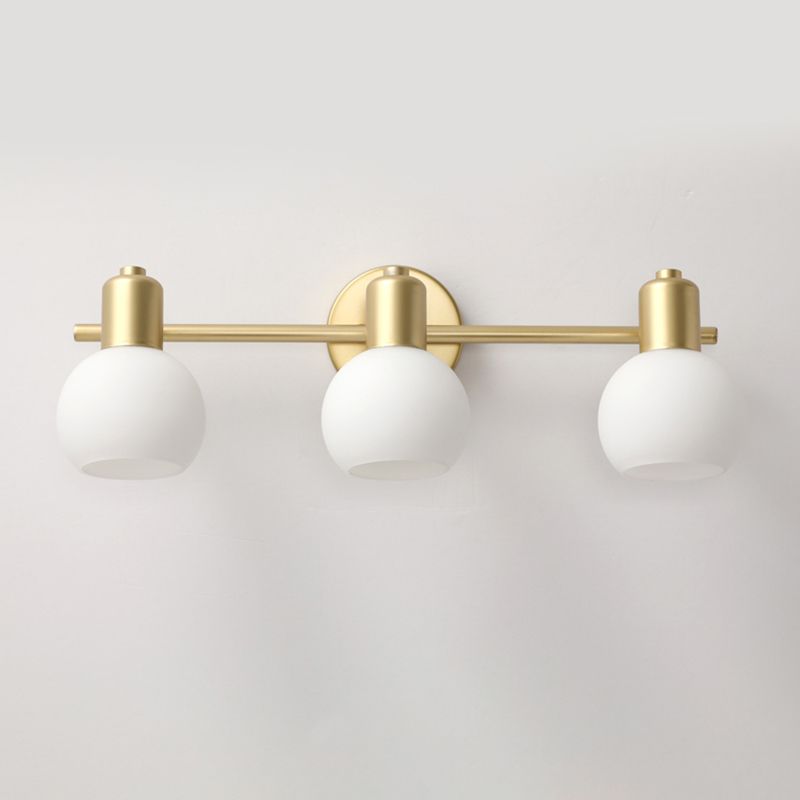 Valentina Gold Spiegelfront Waschtisch-Wandleuchte, 1/2/3-flammig - Cueteks