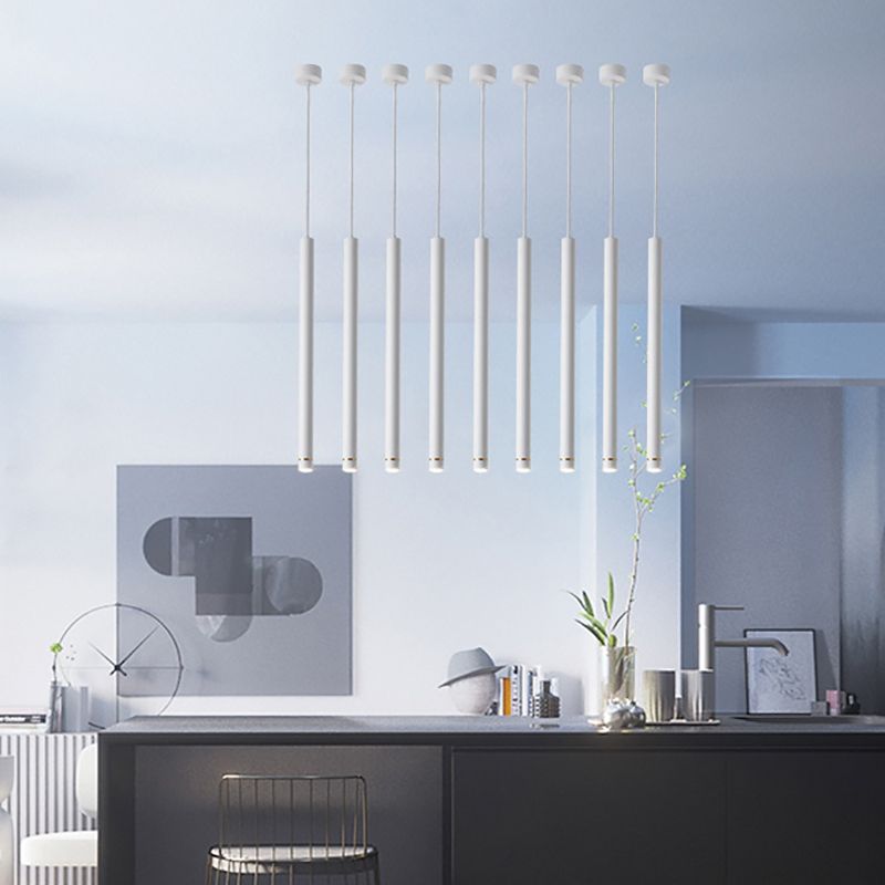 Edge Pendelleuchte Zylinderförmig, 2 Farben, 30CM/50CM/60CM Lang - Cueteks