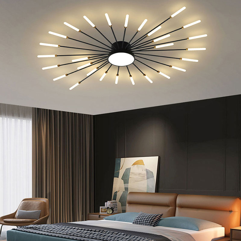 Moderne LED Deckenleuchte aus Metall Dauerhaft für Wohnzimmer - Cueteks