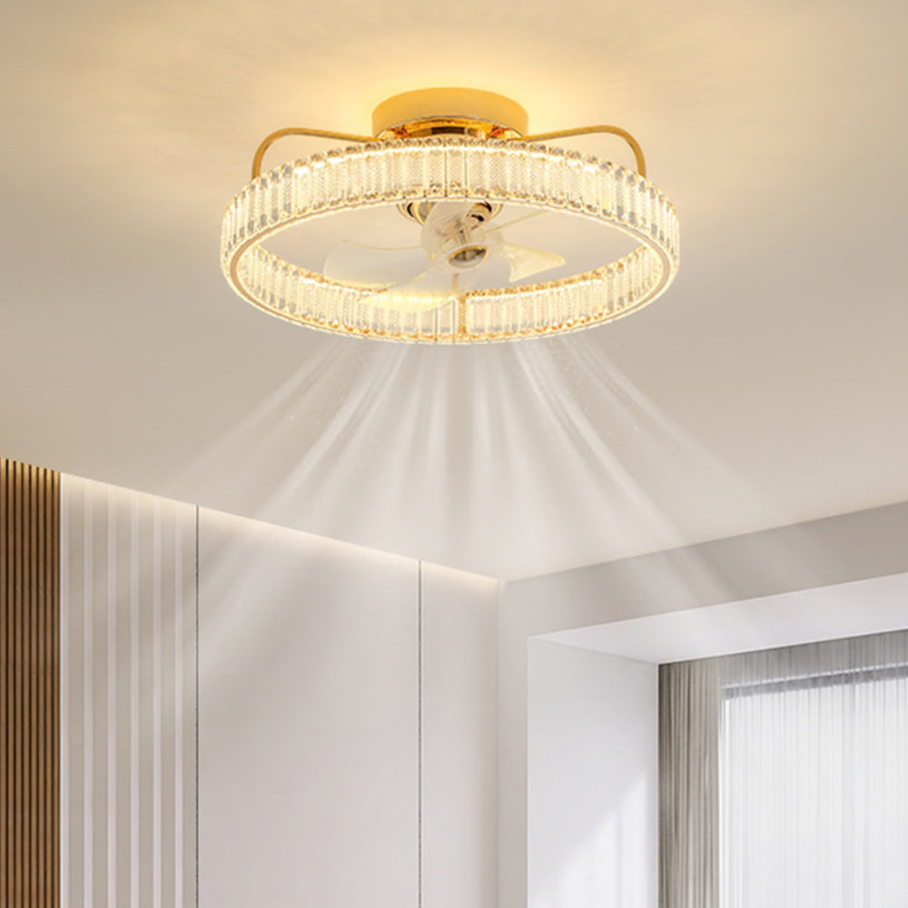 Kelley Deckenventilator mit Beleuchtung Gold, 2 Stile, ∅50/60CM - Cueteks