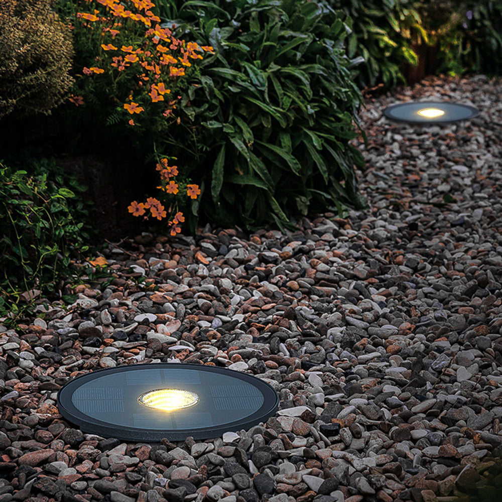 Orr Solar Außen-Treppenleuchte/Bodeneinbaustrahler Schwarz, ∅16/17CM - Cueteks