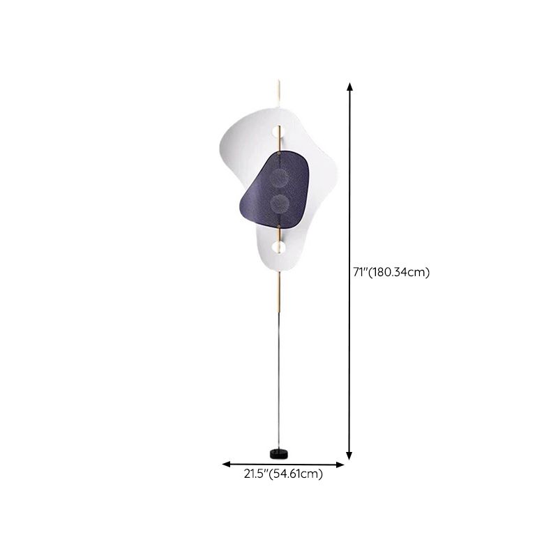 Salgado Unregelmäßige Form Stehlampe, Metall, 2-flammig, 180CM Lang - Cueteks