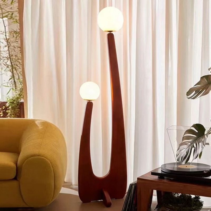 Avi Stehleuchte, Holz & Glas, 2-flammig - Cueteks
