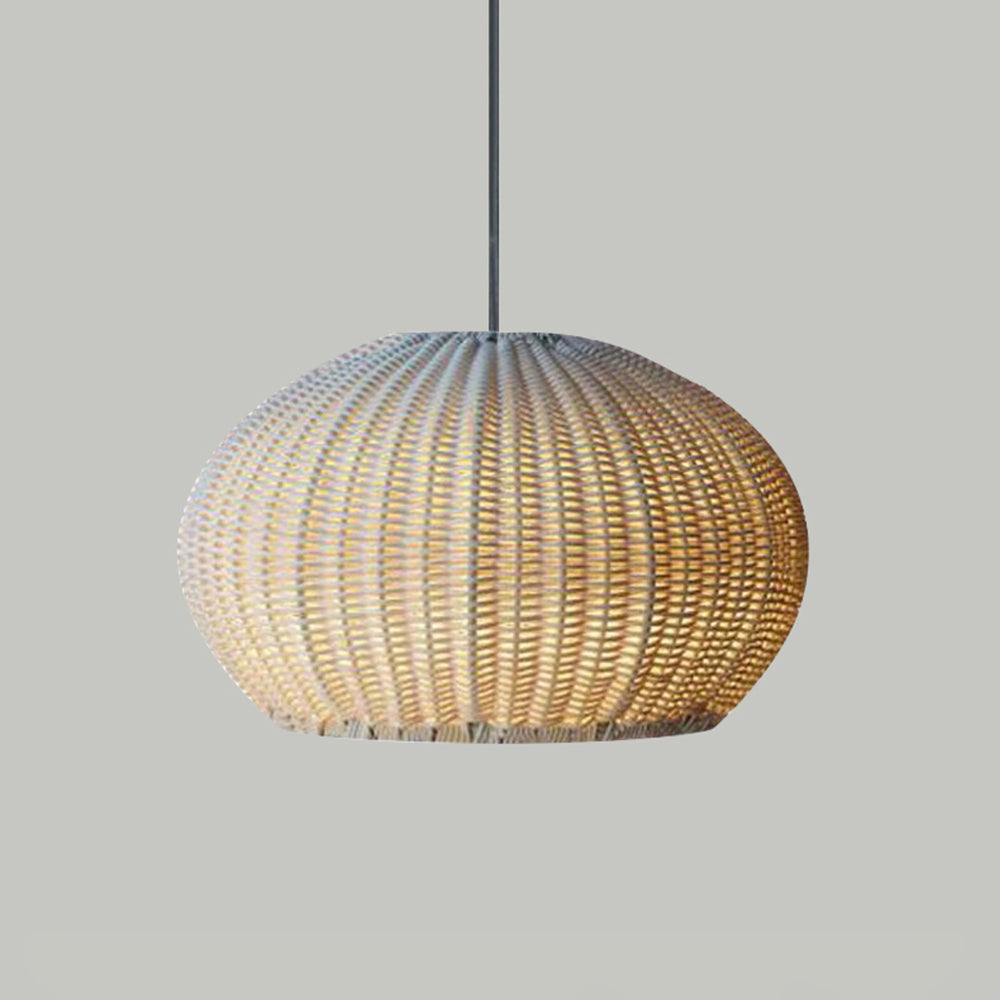Ritta Außenpendelleuchte, Metall & Rattan, 2 Farben, ∅40/60CM - Cueteks