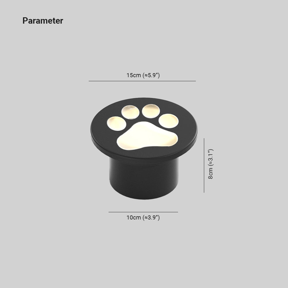Minori Außen-Bodeneinbaustrahler Katzenpfote, ∅ 15CM - Cueteks