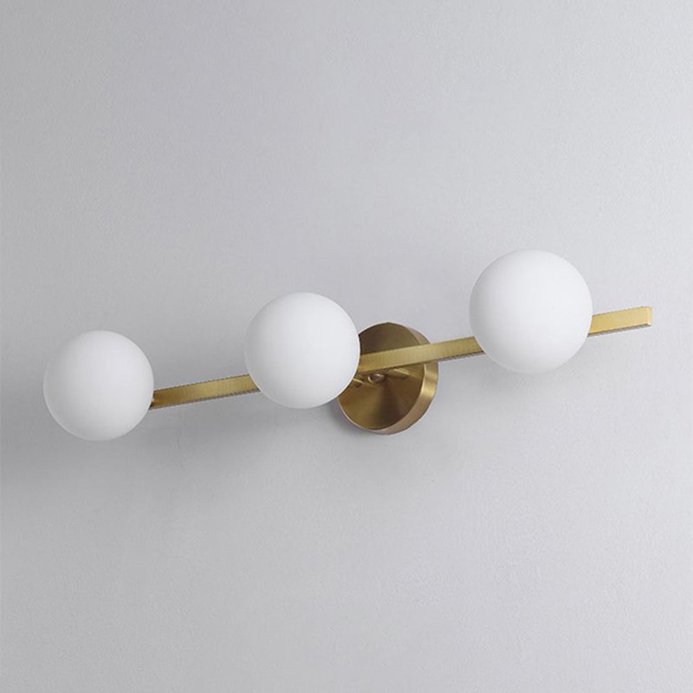 Valentina Spiegelfront Waschtisch-Wandleuchte, Metall & Glas, 3/4-flammig - Cueteks