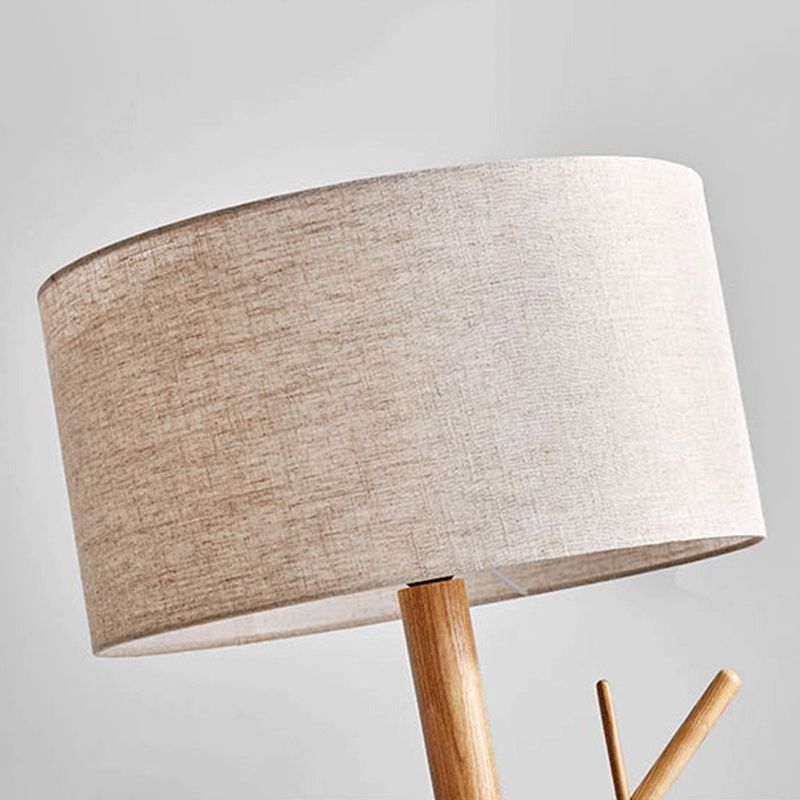 Muto Stehleuchte, Textil & Holz, 175CM Lang - Cueteks