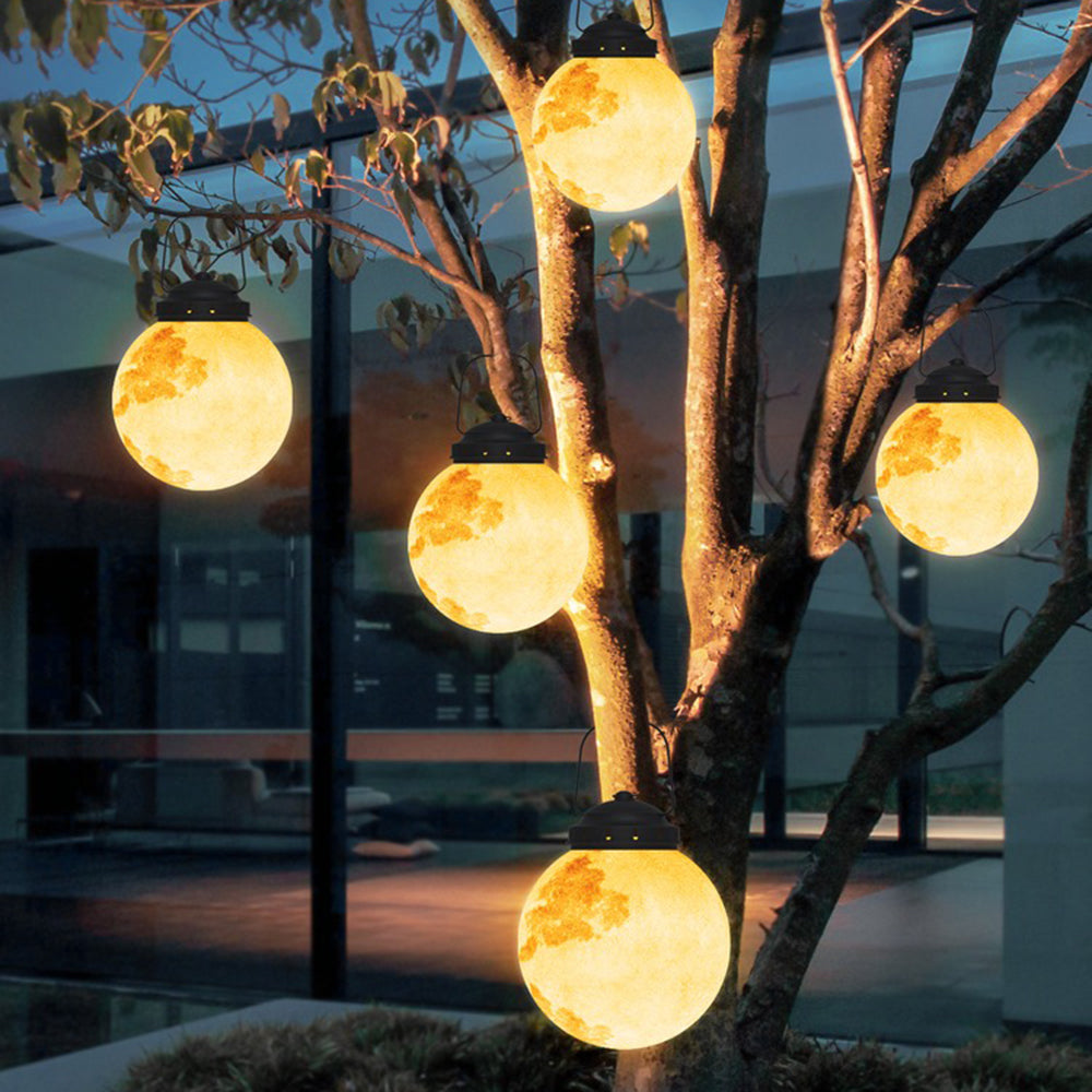 Elif Außenpendelleuchte Mond, Solar, ∅15/25/30/50/60CM - Cueteks