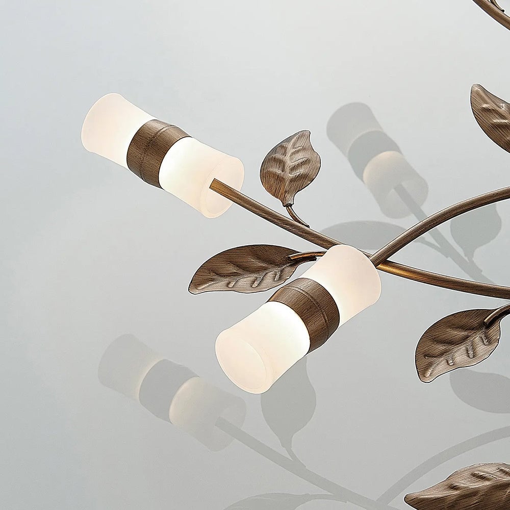 Olivia Bronze Blatt Deckenleuchte, ∅80CM - Cueteks