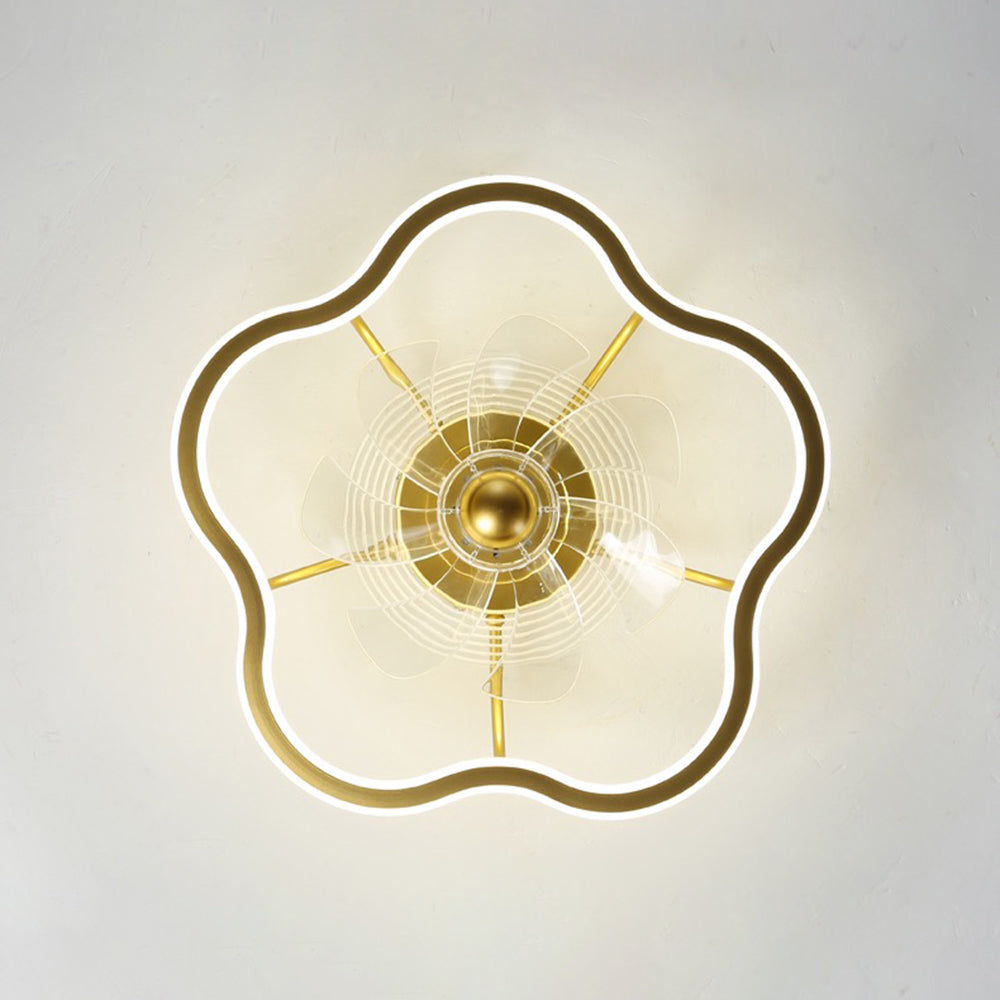 Kelley Deckenventilator mit Beleuchtung Blume Gold, ∅50CM - Cueteks