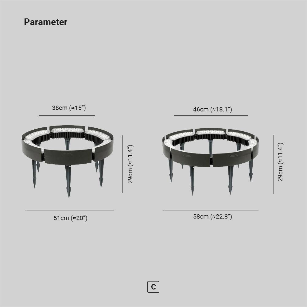 Orr Außen-Bodeneinbaustrahler für Bäume, 5 Stile - Cueteks