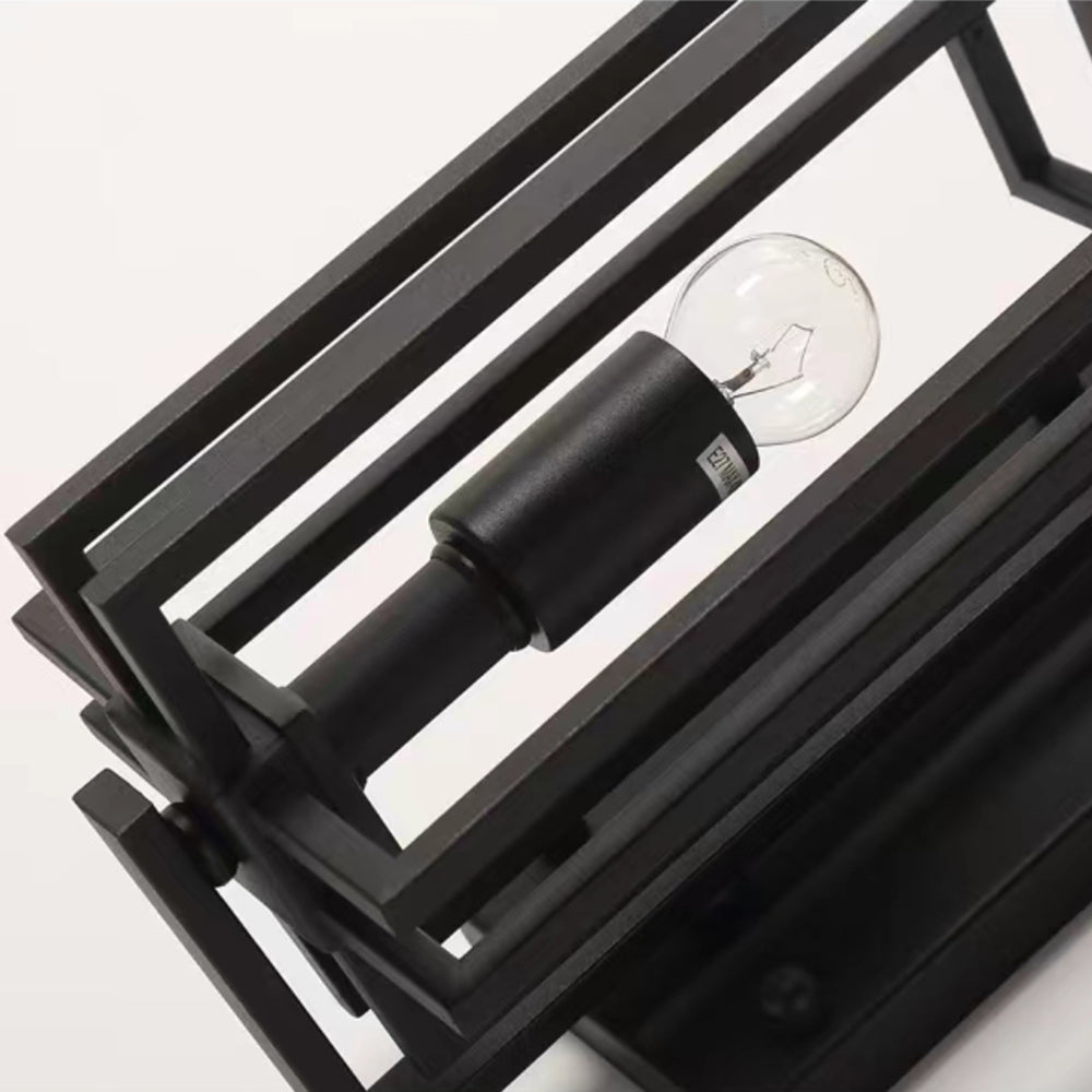 Orr Außenwandleuchte Schwarz, Rechteckig, Metall, 57CM Lang - Cueteks
