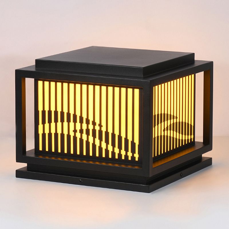 Riley Außensockelleuchte Schwarz, Wellen, Breite 23/28/38/46CM - Cueteks
