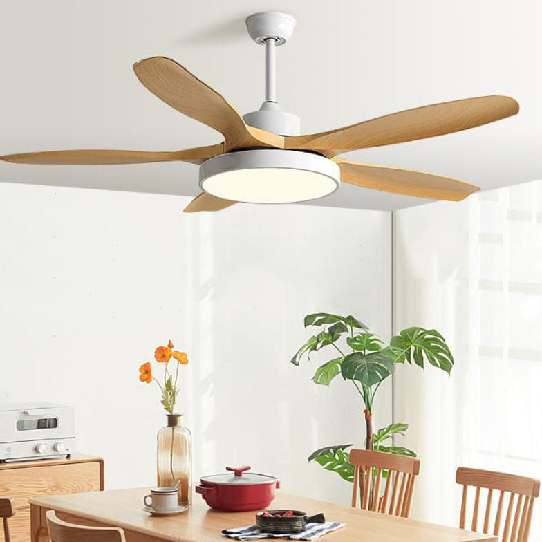 Ozawa Elementar Weiß und Schwarz 5 Blätter Deckenventilator mit Beleuchtung, Hölzern, ∅130CM - Cueteks