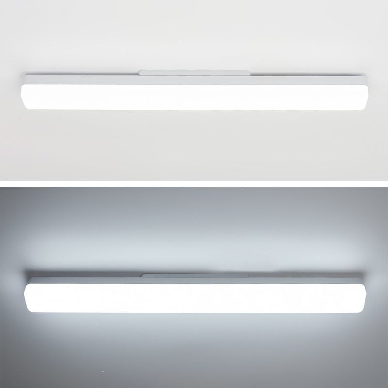 Edge Rechteckige Weiße Spiegelfront Eitelkeit Wandleuchte, 20/40/60CM Lang - Cueteks