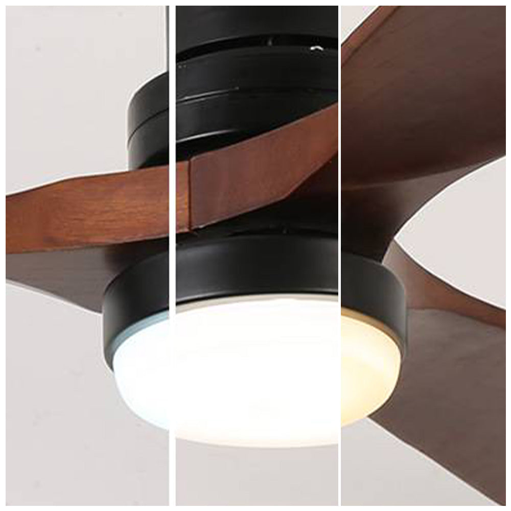 Haydn 3-Blatt-Deckenventilator mit Beleuchtung, Schwarz & Rot, ∅132CM - Cueteks