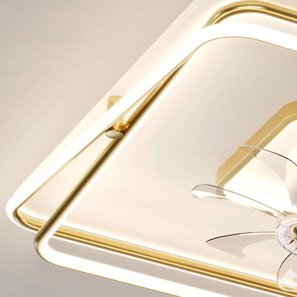 Kelley Deckenventilator mit Beleuchtung Gold, 5 Stile, ∅50/90/110CM - Cueteks