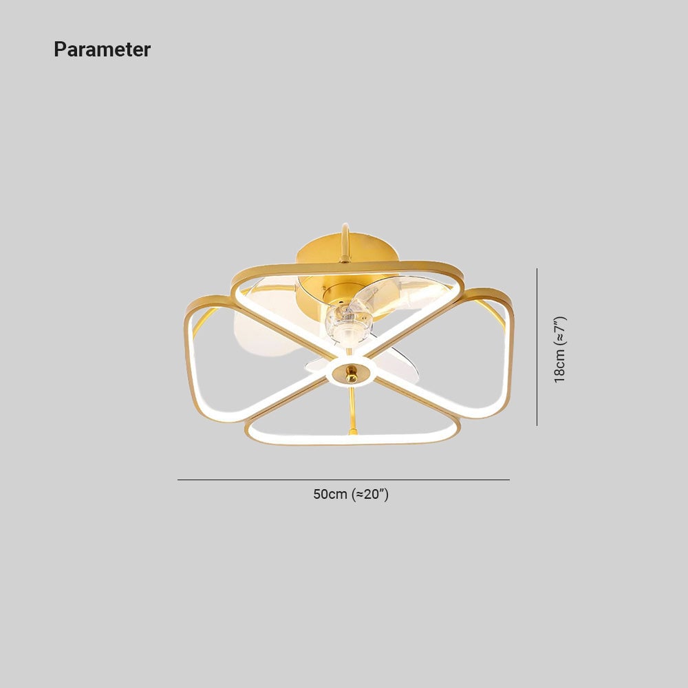 Hana Deckenventilator mit Beleuchtung, 3 Stile, ∅50CM - Cueteks
