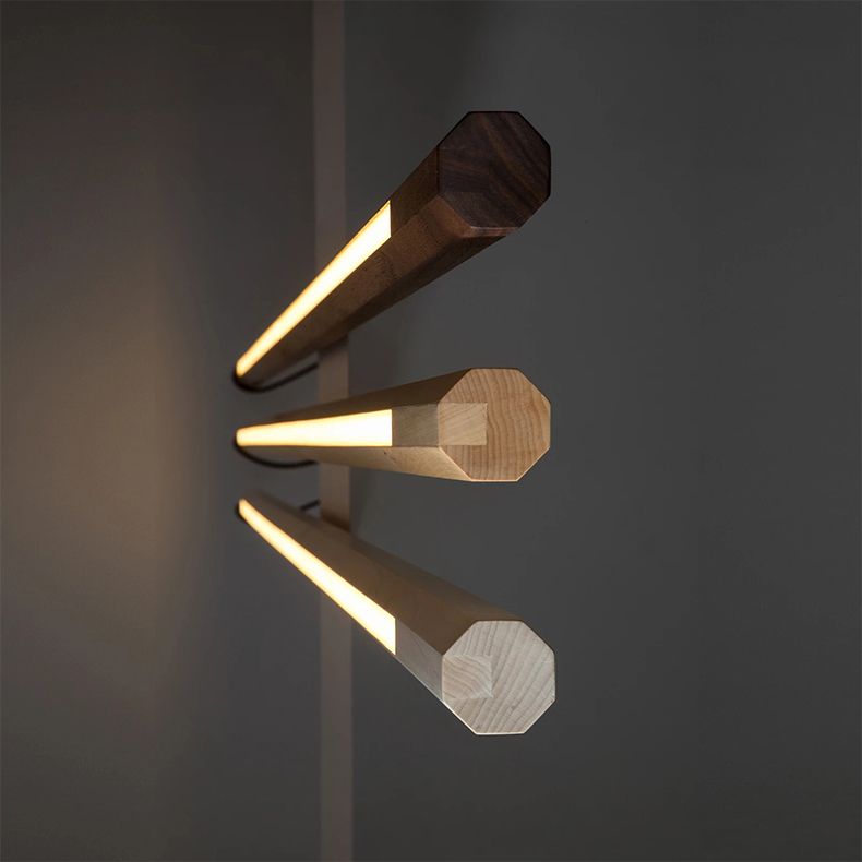 Ozawa Lineare Stehlampe, Holz & Acryl, 3 Farben, 119CM Lang - Cueteks