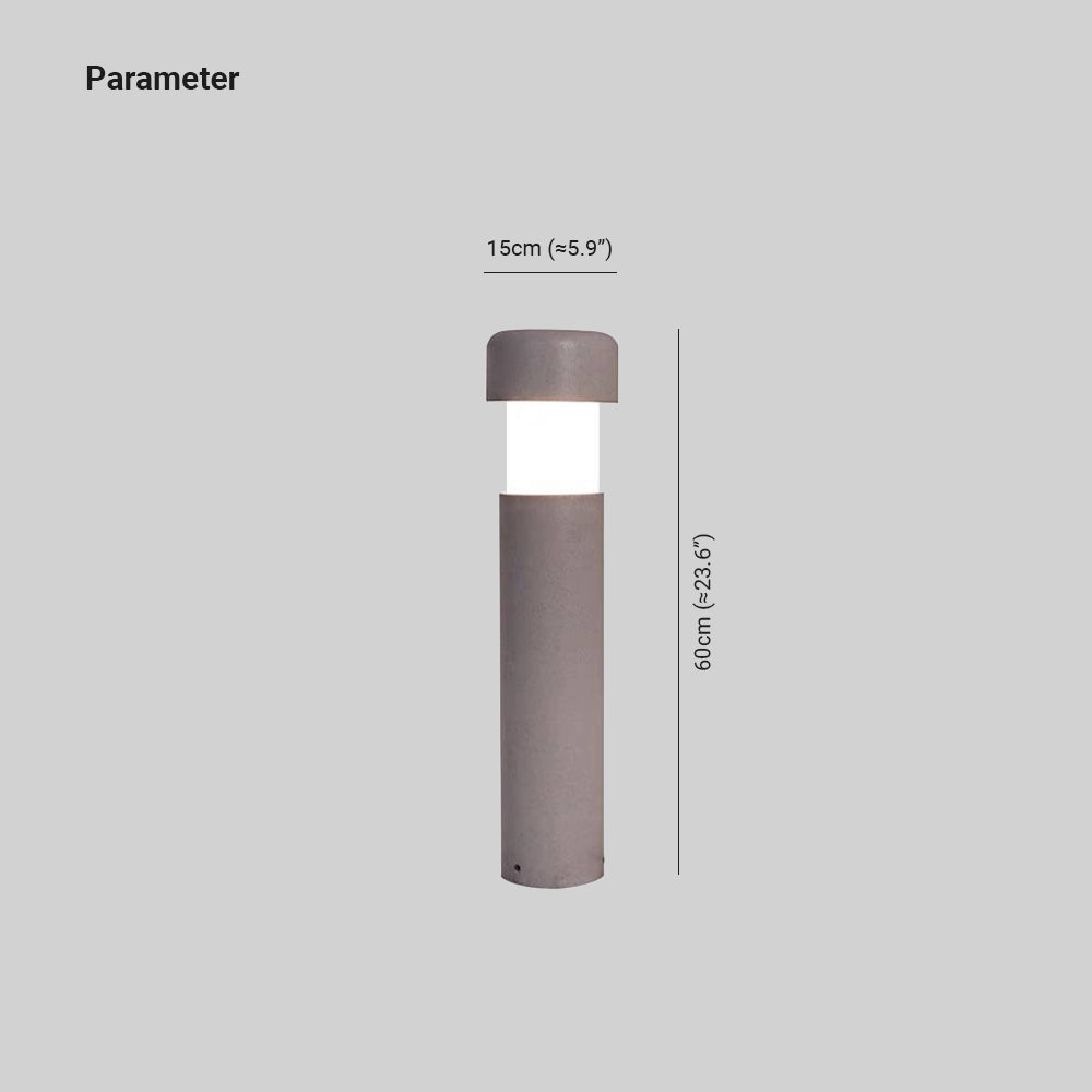 Orr Minimalistisch Außen-Pollerleuchte Grau, ∅15CM - Cueteks