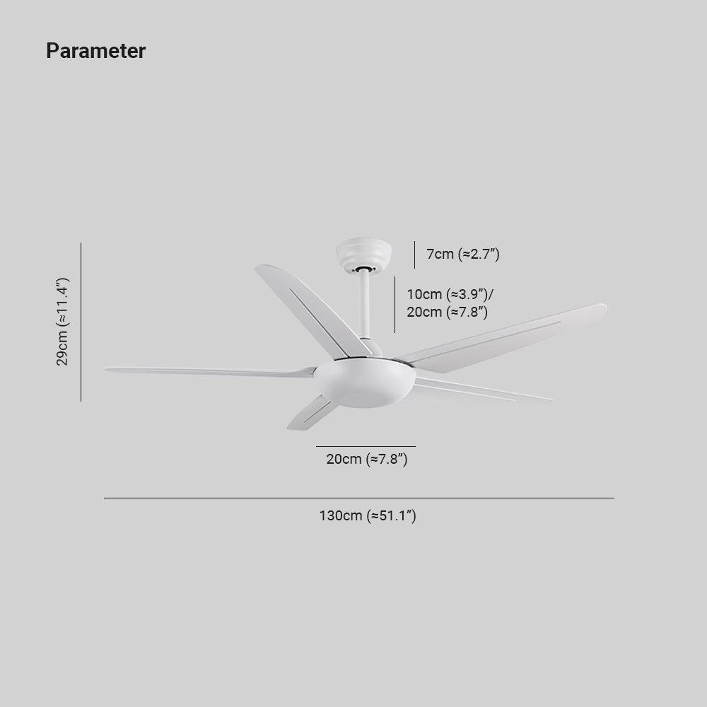 Haydn Deckenventilator 5-Blatt, 3 Farben, ∅130CM - Cueteks