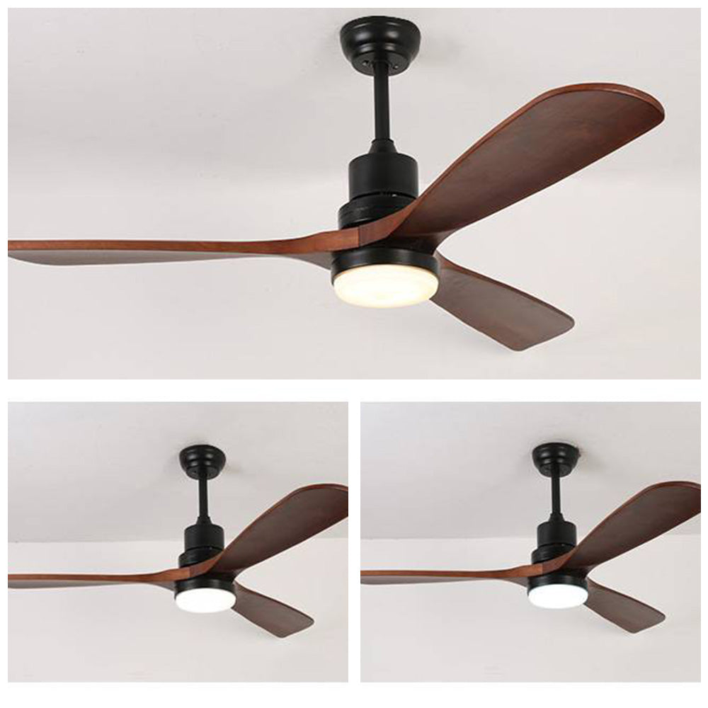 Haydn 3-Blatt-Deckenventilator mit Beleuchtung, Schwarz & Rot, ∅132CM - Cueteks