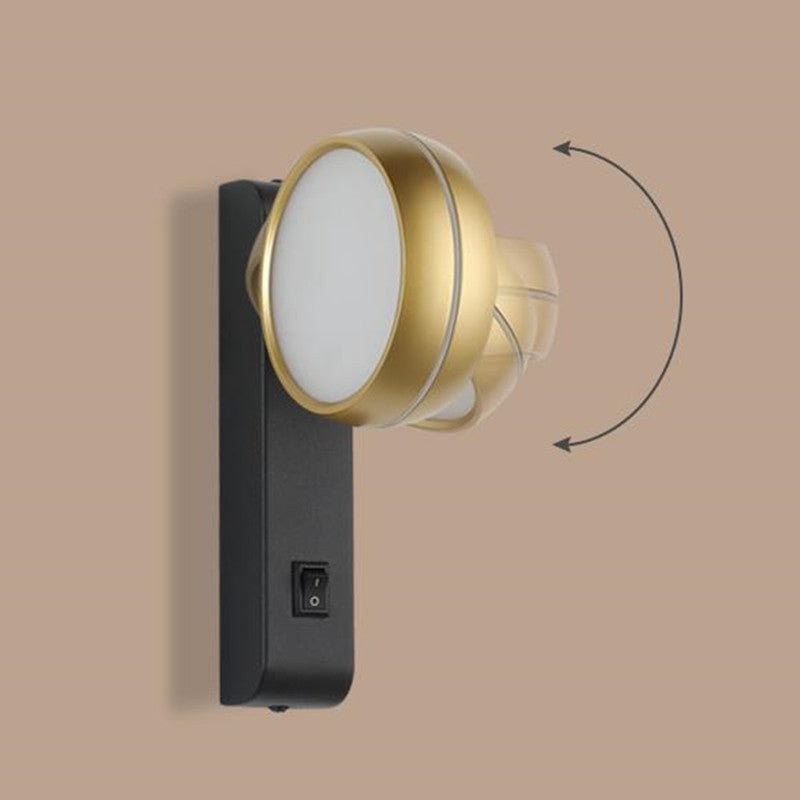LED-Wandleuchte Schlafzimmer Nachttischlampe mit Schalter Wohnzimmer einfache Drehkopf-Wandleuchte - Cueteks