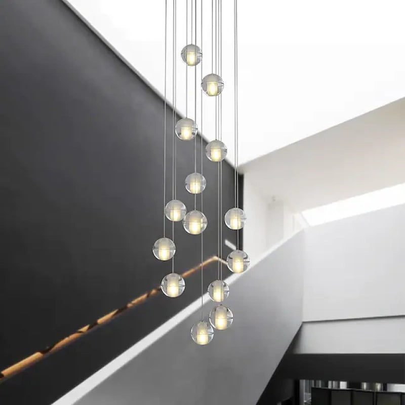 Hailie hanging-light arrangement beside a staircase