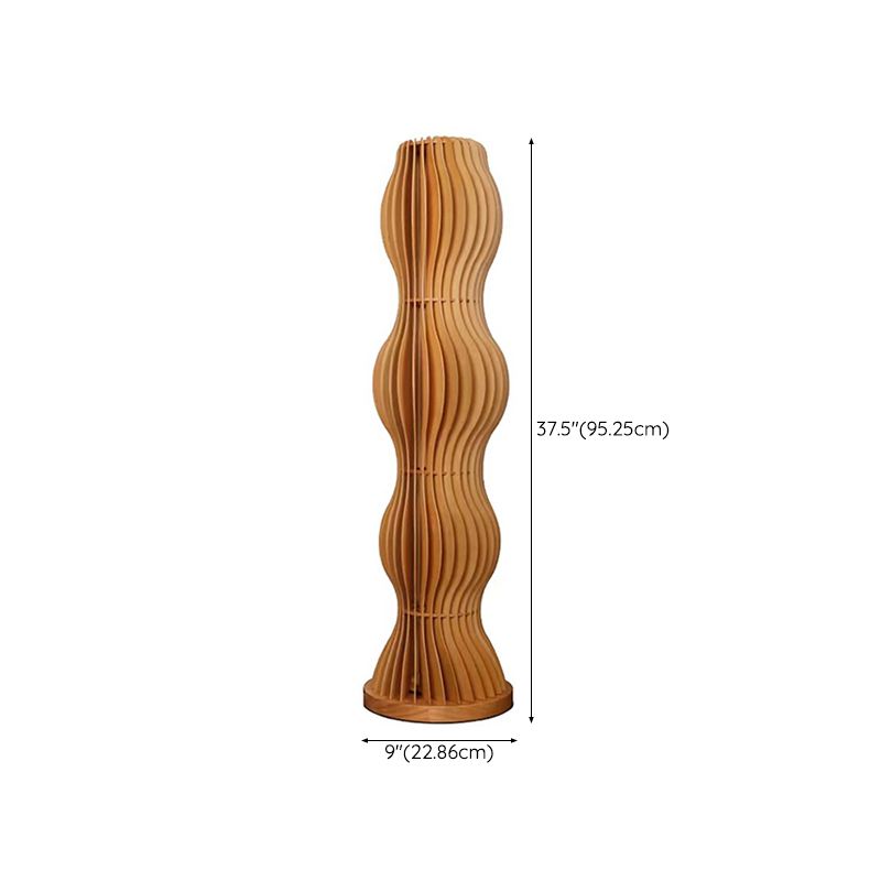 Ozawa Stehleuchte, Textil & Holz, 95CM Lang - Cueteks