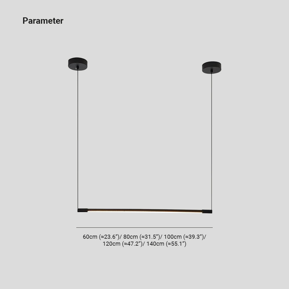 Edge Pendelleuchte Schwarz, 60/80/100/120/140CM Lang - Cueteks