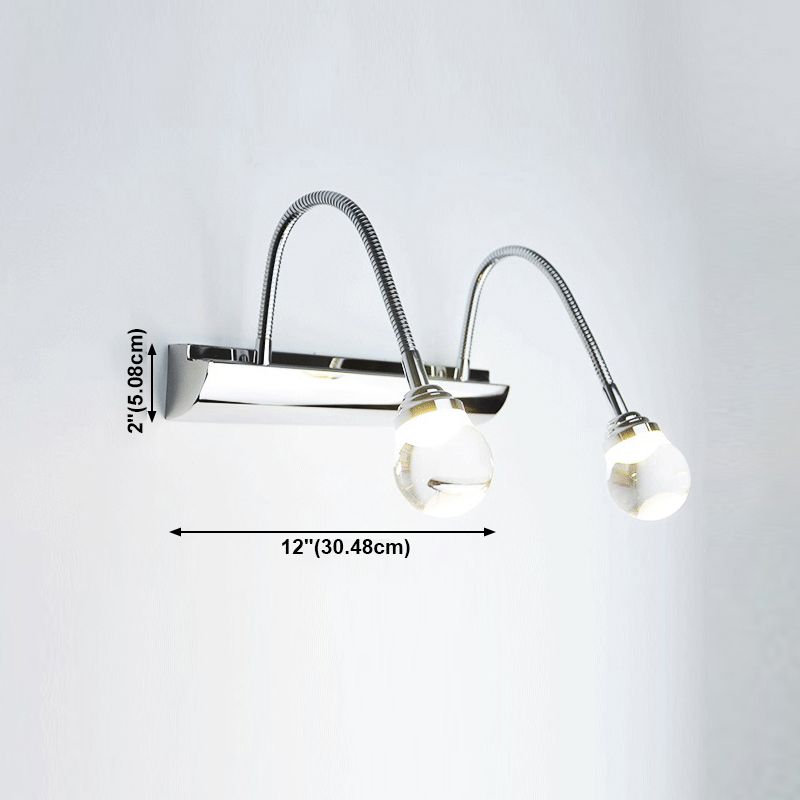 Leigh Flexible Spiegelfront Waschtisch-Wandleuchte, 2/3-flammig 20/46CM Lang - Cueteks