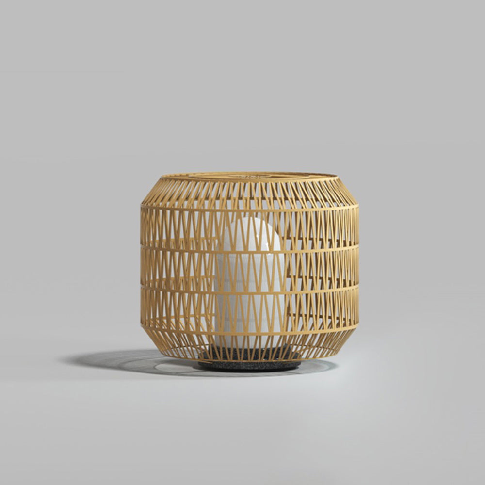 Ritta Außenstehleuchte Bauernhof, Metall & Rattan, ∅28/41/52CM - Cueteks