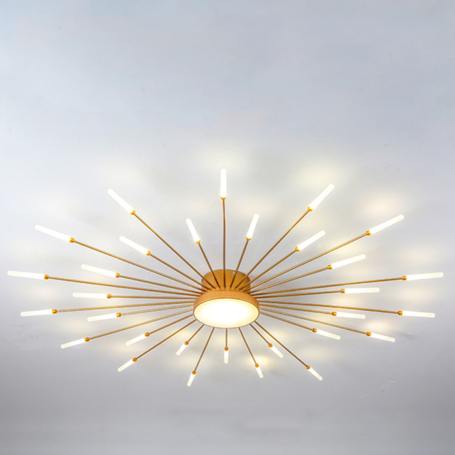 Moderne LED Deckenleuchte aus Metall Dauerhaft für Wohnzimmer - Cueteks