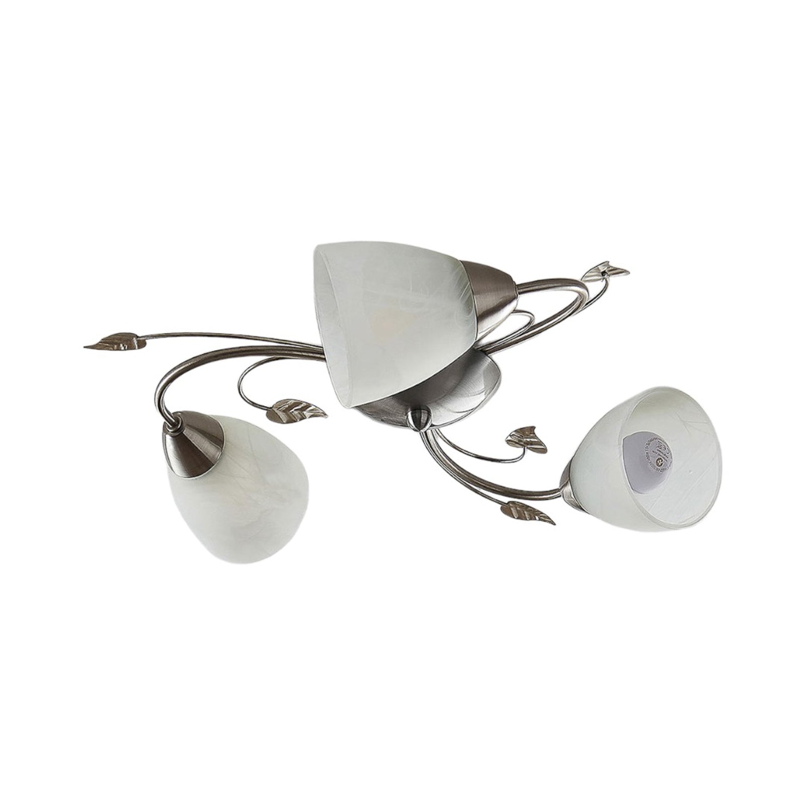 Eyrn Blatt Deckenleuchte, 3/5/6-flammig, 2 Farben, Metall & Glas - Cueteks