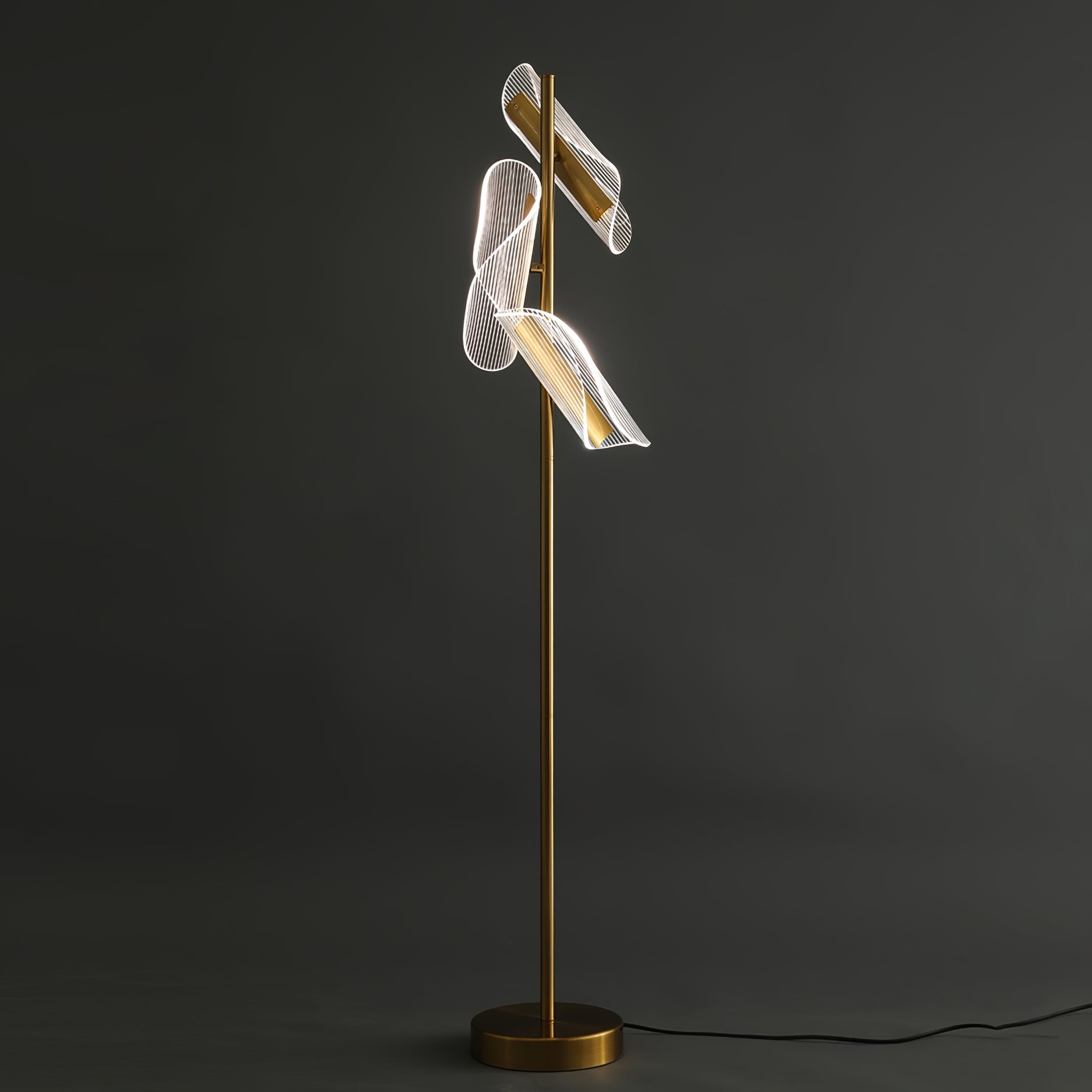 Salgado Wellige Stehlampe, 3-flammig - Cueteks