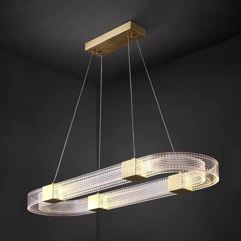 Evette Rund & Oval Kronleuchter, 1/2 Ringe， Φ500/650/800/100 - Cueteks