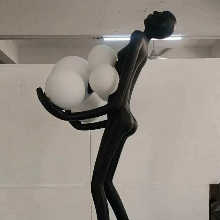 Salgado Mensch Ball Inhaber Stehleuchte, 4/6-flammig, 180/190CM Lang - Cueteks