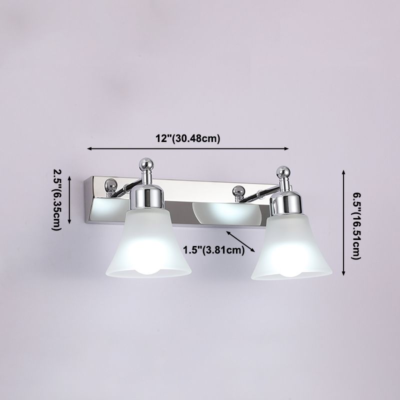 Leigh Nordic Mirror Front Vanity Wandleuchte, 2/3/4-flammig, 30/46/58CM Lang - Cueteks